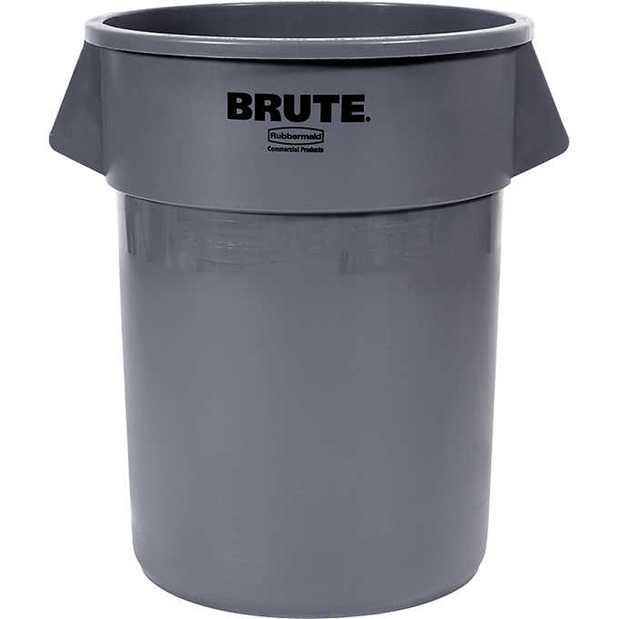 Rubbermaid Commercial Round Brute Container, Plastic, 55