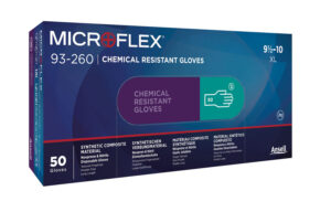 MicroFlex 93-260 Thinnest Chemical Resistant Synthetic Composite Disposable Glove